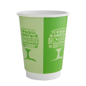 Green Tree Double Walled Hot Drinks Cups