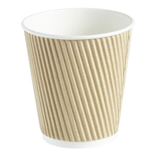 Kraft Ripple Disposable Paper Coffee Cups